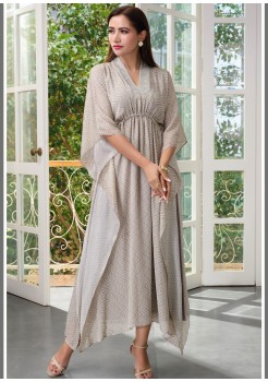 Grey Chinnon Kaftan Kurti 
